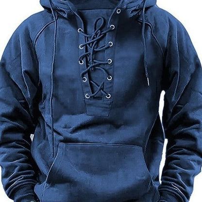 Pull à capuche surdimensionné pour homme – En molleton épais avec poche, grandes tailles