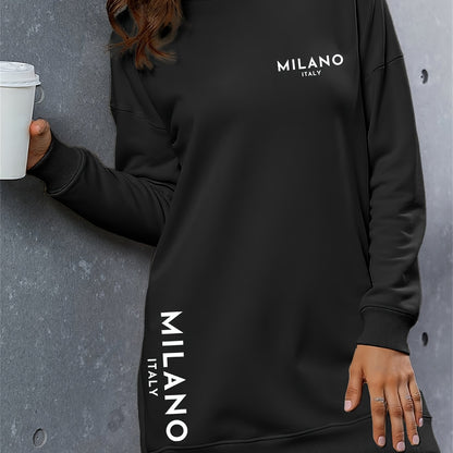 Vestido con capucha extragrande “MILANO” para mujer - Suéter largo y cálido