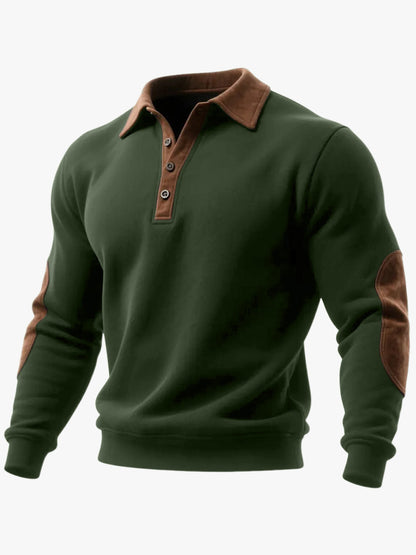 Sudadera con media cremallera y estampado 3D estilo étnico para hombre – Casual, holgada, de manga larga