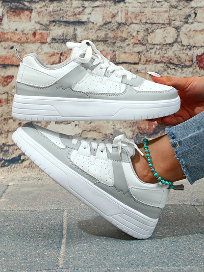 Zapatillas deportivas unisex con plataforma Loom & Soul – Calzado deportivo casual antideslizante estilo europeo y americano con suela suave de EVA