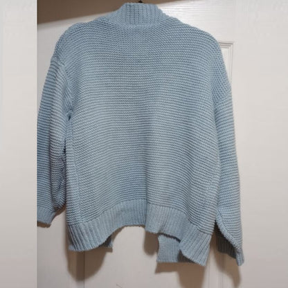 Cárdigan de punto de imitación de mohair para mujer – Abrigo de suéter de invierno cálido y holgado