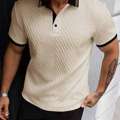 Polo color block para hombre – Polo de golf y casual de verano transpirable