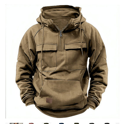 Sudadera con capucha y cremallera para hombre Loom & Soul™ - Sudadera gruesa de forro polar con capucha con cordón y bolsillos