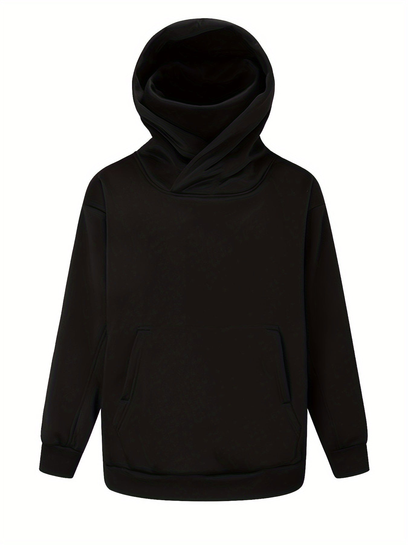 Sweat à capuche ample en peluche pour homme – Pull style ninja streetwear