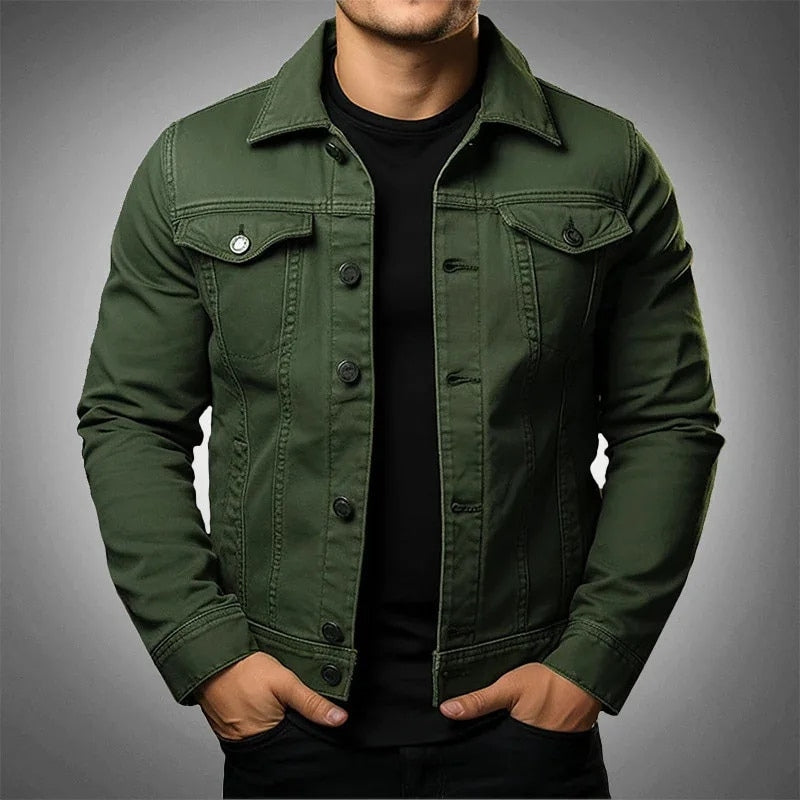 Chaqueta vaquera de trabajo para hombre – Abrigo informal de algodón grueso