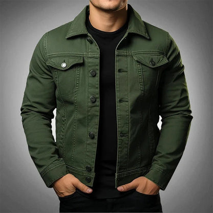 Chaqueta vaquera de trabajo para hombre – Abrigo informal de algodón grueso