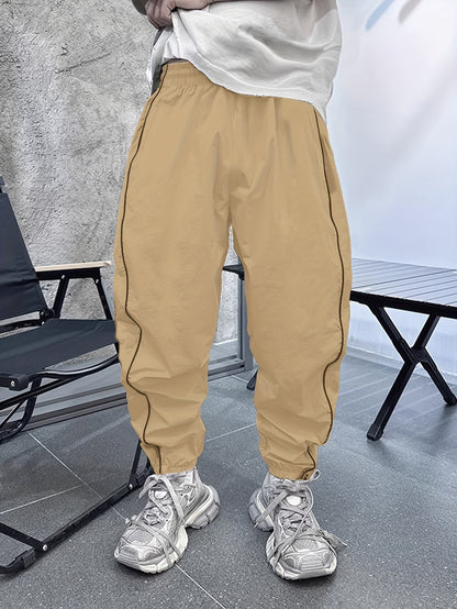 Pantalones de Jogging Holgados de Hombre con Cordón – Transpirables Informales para Exteriores