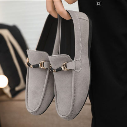 Zapatos de Lona Coreanos para Hombre Loom & Soul™ – Mocasines Casuales Ligeros y Transpirables sin Cordones con Diseño de Rayas