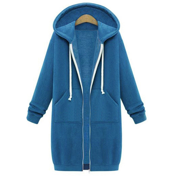 Chaqueta polar con capucha para mujer Loom & Soul – Abrigo largo con cremallera y forro suave, ropa de abrigo casual y cálida