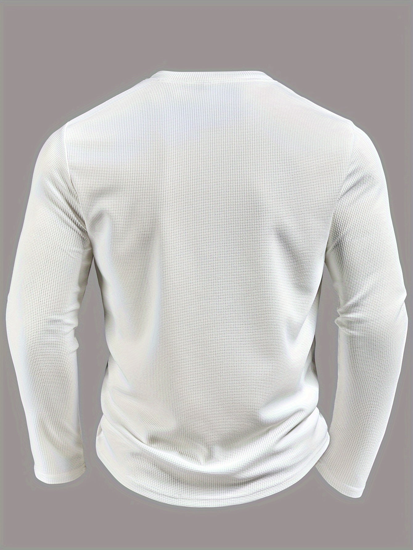 Haut Henley gaufré pour homme – Haut décontracté à manches longues et détails contrastants