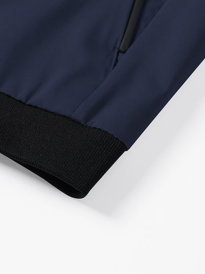 Men’s Letter Embroidered Bomber Jacket – Sporty Casual Streetwear