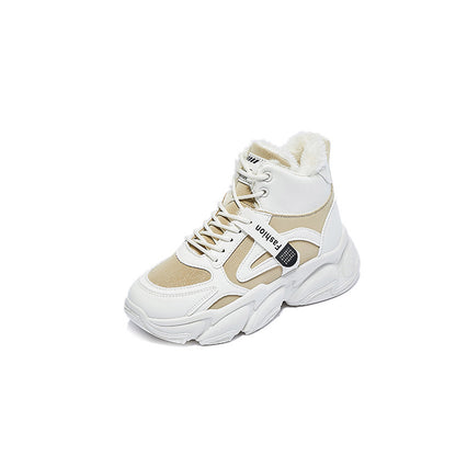 Zapatillas deportivas altas Loom & Soul™ con forro polar para mujer – Calzado de invierno cálido, grueso y cómodo