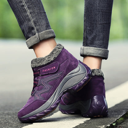 Loom & Soul™ Zapatos de cuero para senderismo de mujer – Botas de trekking impermeables antideslizantes para camping y aventura