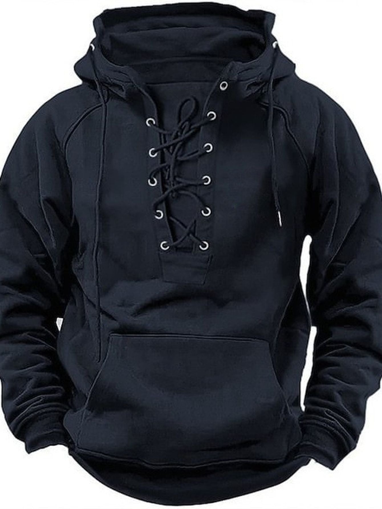 Pull à capuche surdimensionné pour homme – En molleton épais avec poche, grandes tailles