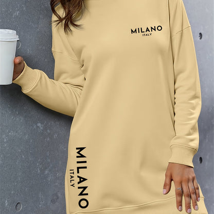 Vestido con capucha extragrande “MILANO” para mujer - Suéter largo y cálido