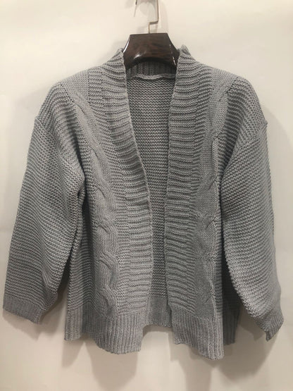 Cárdigan de punto de imitación de mohair para mujer – Abrigo de suéter de invierno cálido y holgado