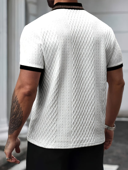 Polo color block para hombre – Polo de golf y casual de verano transpirable