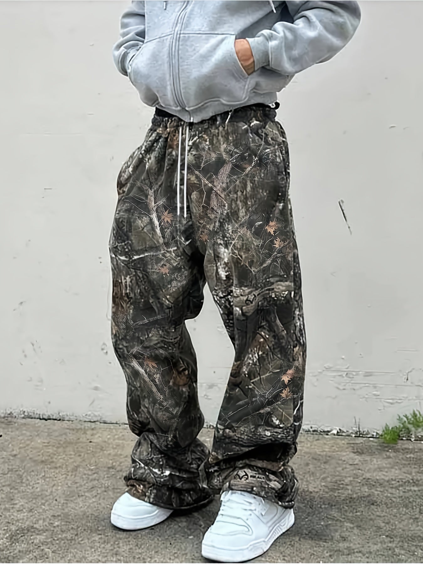 Pantalones deportivos de camuflaje para hombre – Pantalones rectos holgados para exteriores