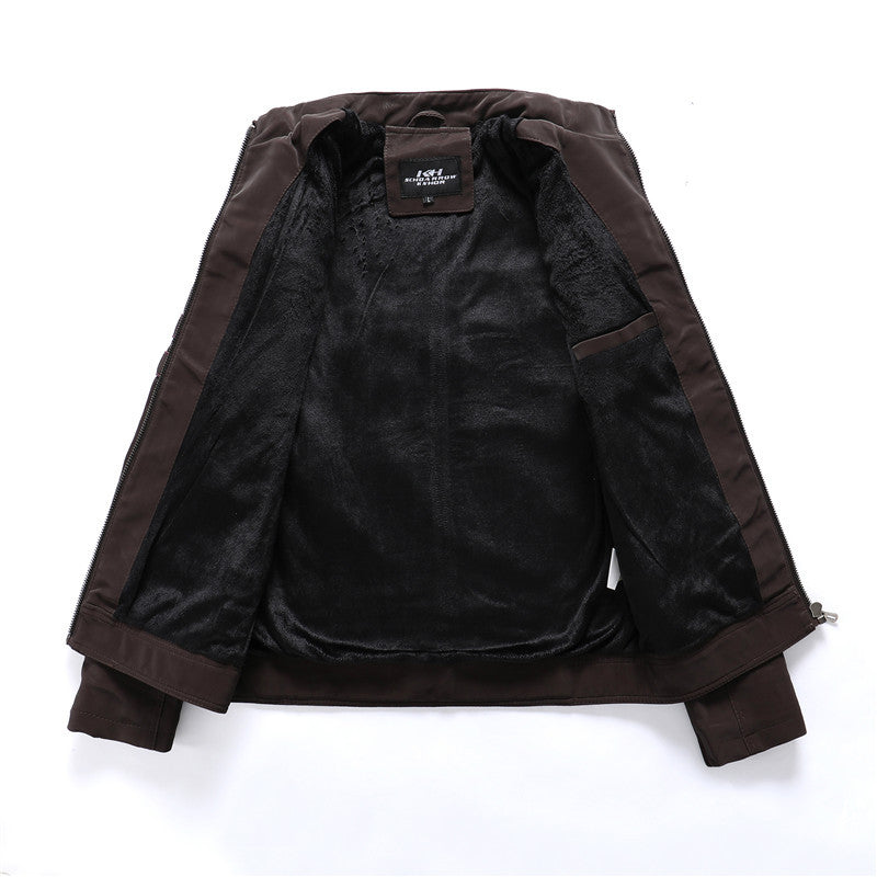 Blouson en cuir PU pour hommes Loom & Soul™ – Manteau de motard style urbain classique avec une touche de modernité