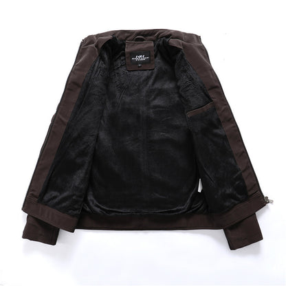 Blouson en cuir PU pour hommes Loom & Soul™ – Manteau de motard style urbain classique avec une touche de modernité