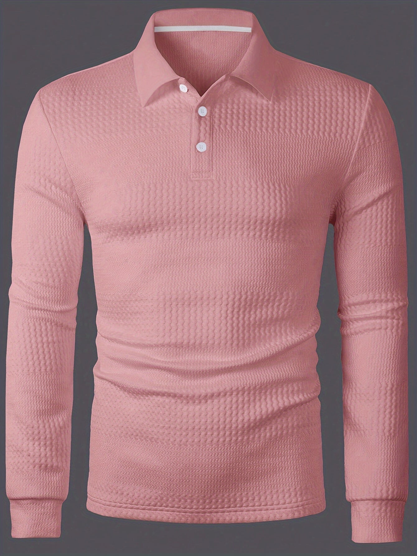Polo Homme d'Été à Revers Jacquard – Coupe Slim Manches Courtes