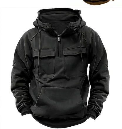 Sudadera con capucha y cremallera para hombre Loom & Soul™ - Sudadera gruesa de forro polar con capucha con cordón y bolsillos