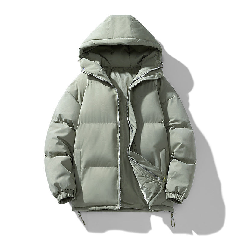 Abrigo con capucha de invierno Loom & Soul™ para hombre – Chaqueta acolchada de algodón grueso con cremallera para calidez y estilo diario