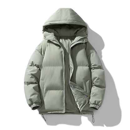 Abrigo con capucha de invierno Loom & Soul™ para hombre – Chaqueta acolchada de algodón grueso con cremallera para calidez y estilo diario