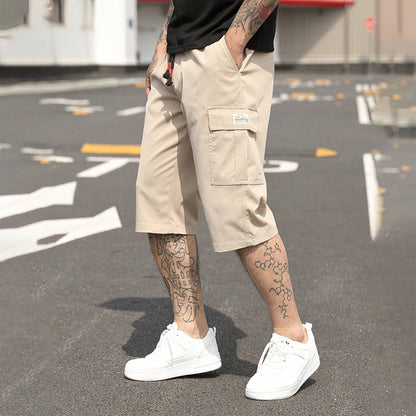 Men’s Minimal Cropped Trousers – Lightweight Summer Fit