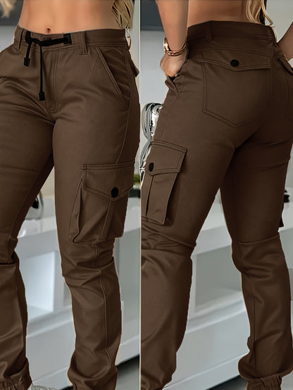Pantalones cargo de mujer de cintura alta – Pantalones de trabajo elegantes para todas las estaciones