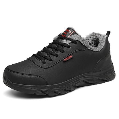 Zapatillas de invierno cálidas Loom & Soul™ para hombre – Impermeables, antideslizantes, zapatos cómodos con forro de felpa