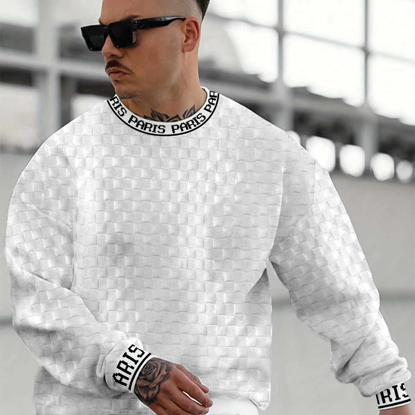 Sudadera Jacquard de Rendimiento para Hombre – Jersey Deportivo Casual
