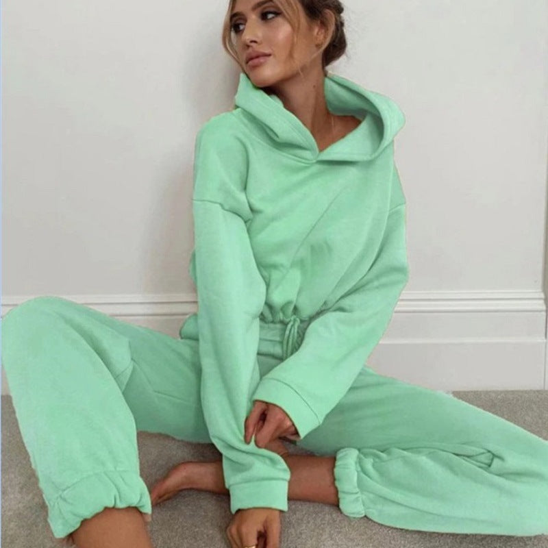 Survêtement 2 pièces femme Loom & Soul – Sweat à capuche manches longues et pantalon, ensemble de sport décontracté