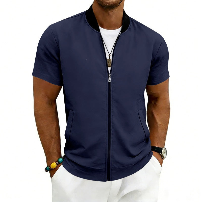 Men’s Flight Zip-Up Jacket – Classic Streetwear Bomber Fit