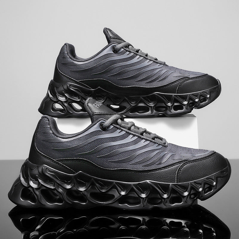 Loom & Soul™ Zapatillas de deporte con cordones para hombre – Zapatillas deportivas y casual con suela gruesa
