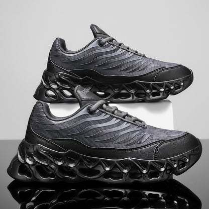 Loom & Soul™ Zapatillas de deporte con cordones para hombre – Zapatillas deportivas y casual con suela gruesa