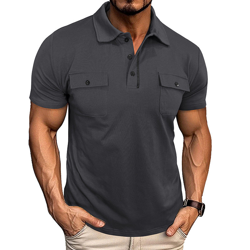 Polo de verano para hombre Loom & Soul™ – Camiseta de manga corta con cuello y bolsillo en el pecho