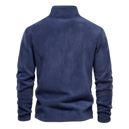 Polaire épaisse pour homme AIOPESON – Sweat d'hiver à col rabattu