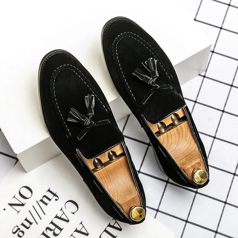 Mocasines de piel sintética HAJERO™ SoftStep – Zapatos casuales sin cordones para hombre | Mocasines transpirables de masaje para oficina y uso diario