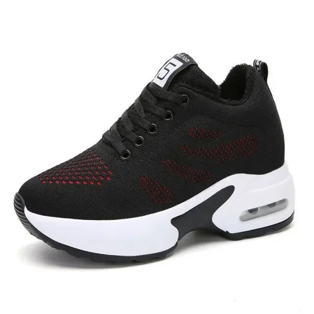 Chaussures de sport compensées pour femmes Loom & Soul – Baskets respirantes à talon compensé