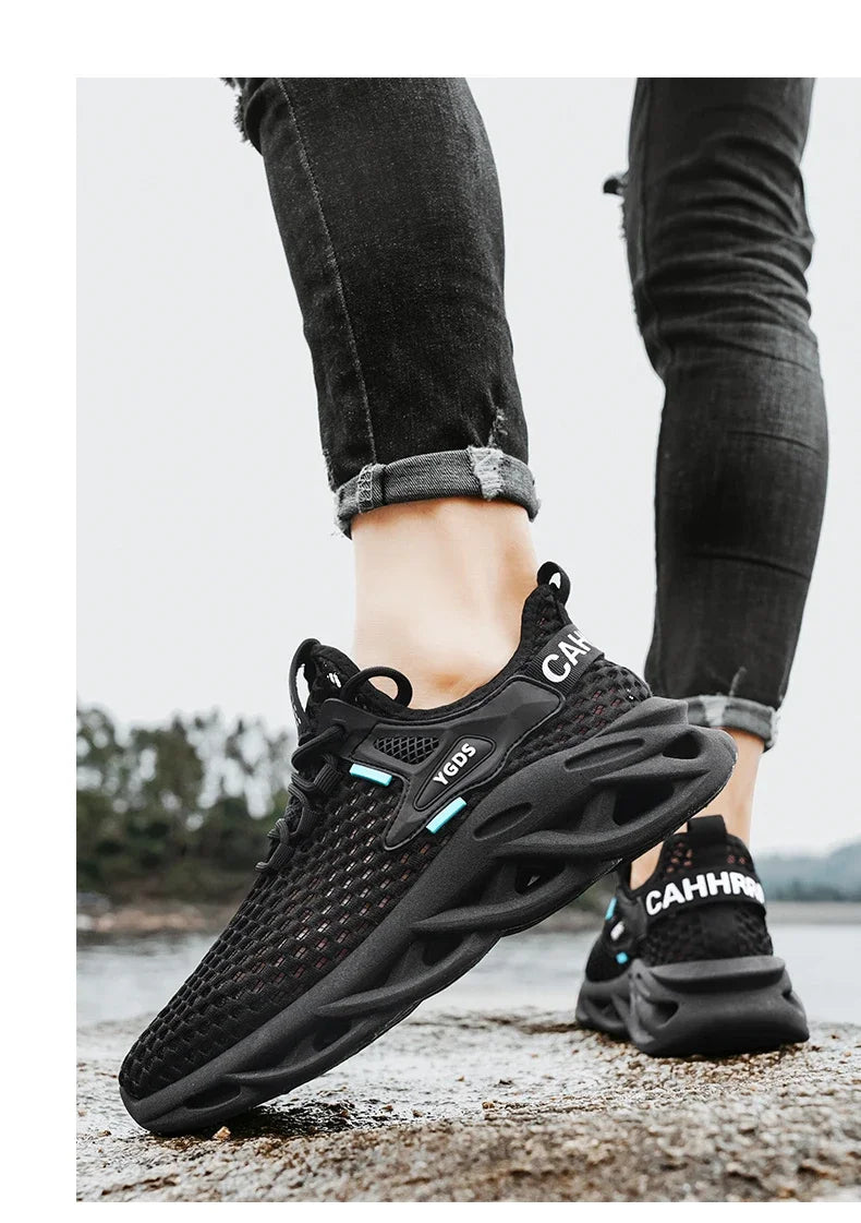 Men’s Mesh Sneakers – Breathable Casual Running Shoes, Lightweight & Stylish - Loom & Soul