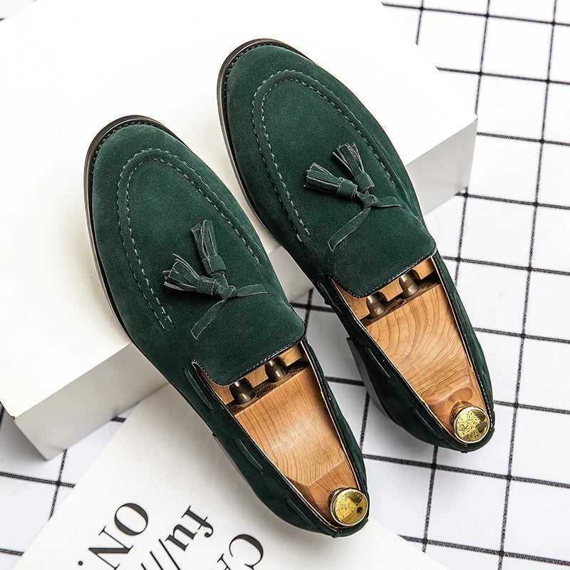Mocasines de piel sintética HAJERO™ SoftStep – Zapatos casuales sin cordones para hombre | Mocasines transpirables de masaje para oficina y uso diario