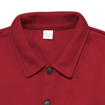 Veste d'hiver en polaire à revers Loom & Soul pour homme – Manteau ajusté à boutonnage simple