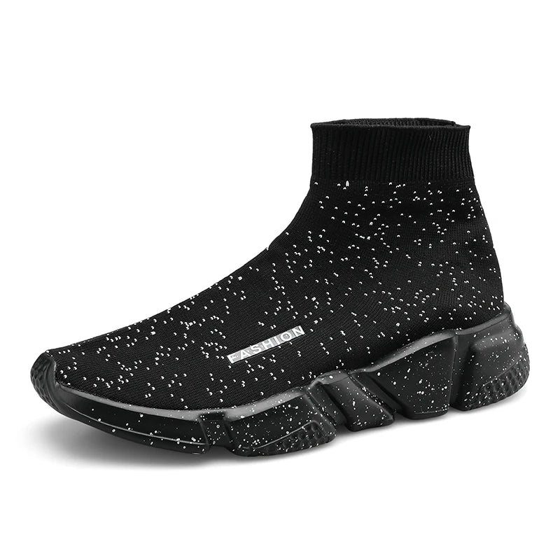 Zapatillas de running tipo calcetín de caña alta – Zapatillas deportivas unisex sin cordones | Zapatillas reflectantes, transpirables y ligeras para hombre y mujer