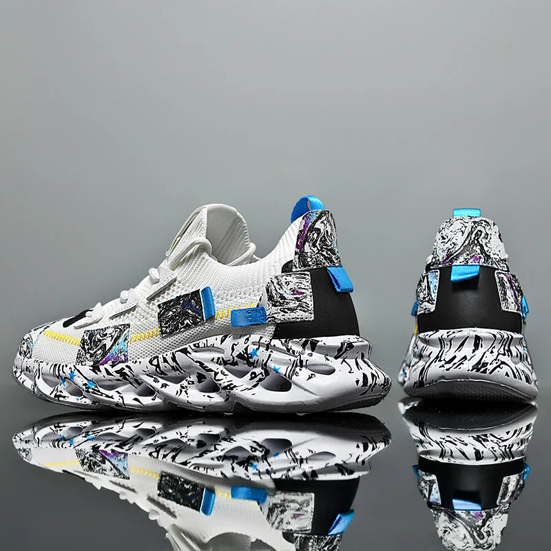 Zapatillas deportivas transpirables de malla para hombre – Zapatillas deportivas informales ligeras para correr