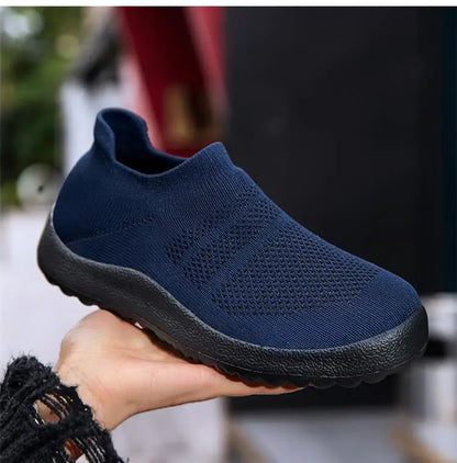 ZJEGA™ 2024 Zapatillas de running transpirables sin cordones para mujer – Calzado deportivo ligero tipo calcetín