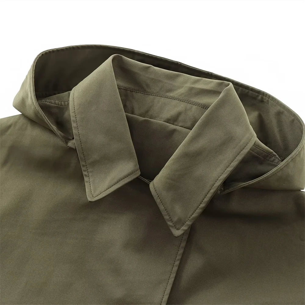 Chaqueta con capucha y solapa EleganceEase™: estilo otoñal atemporal, confianza sin esfuerzo