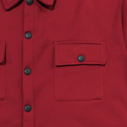 Veste d'hiver en polaire à revers Loom & Soul pour homme – Manteau ajusté à boutonnage simple