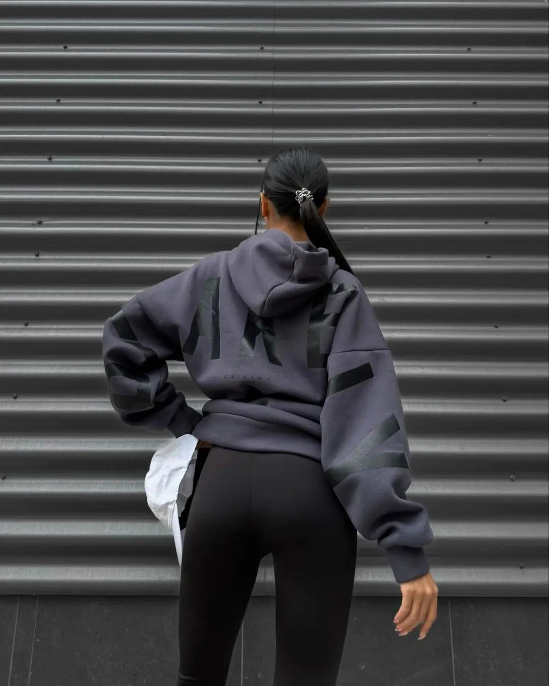 Sudadera con capucha informal estampada para mujer – Suéter de ajuste holgado para otoño e invierno