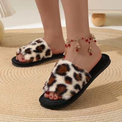 Cozy Fur Home Slippers – Soft Warm Comfort Slides